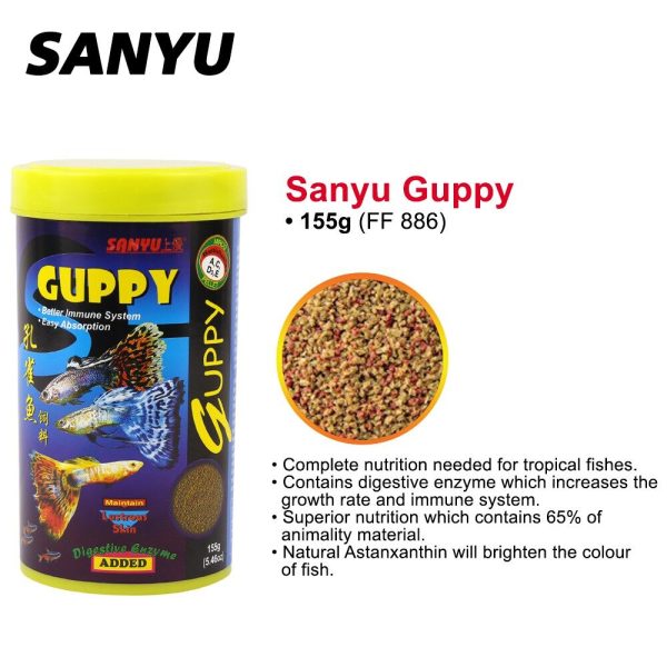 SANYU Guppy Mini Floating Pellets (50g/155g) - Image 2