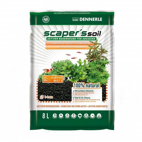 DENNERLE Scapers Soil 1-4mm 8L - Black